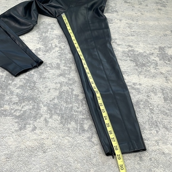 Zara Vegan Faux Leather High Rise Pants Skinny Legging Sz M - Picture 11 of 16